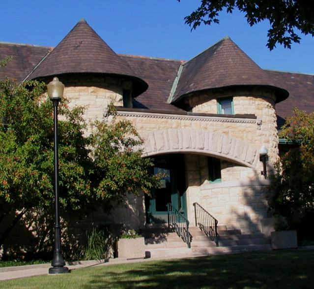 Entrance to the George C. Walker Library in Morgan Park, Chicago